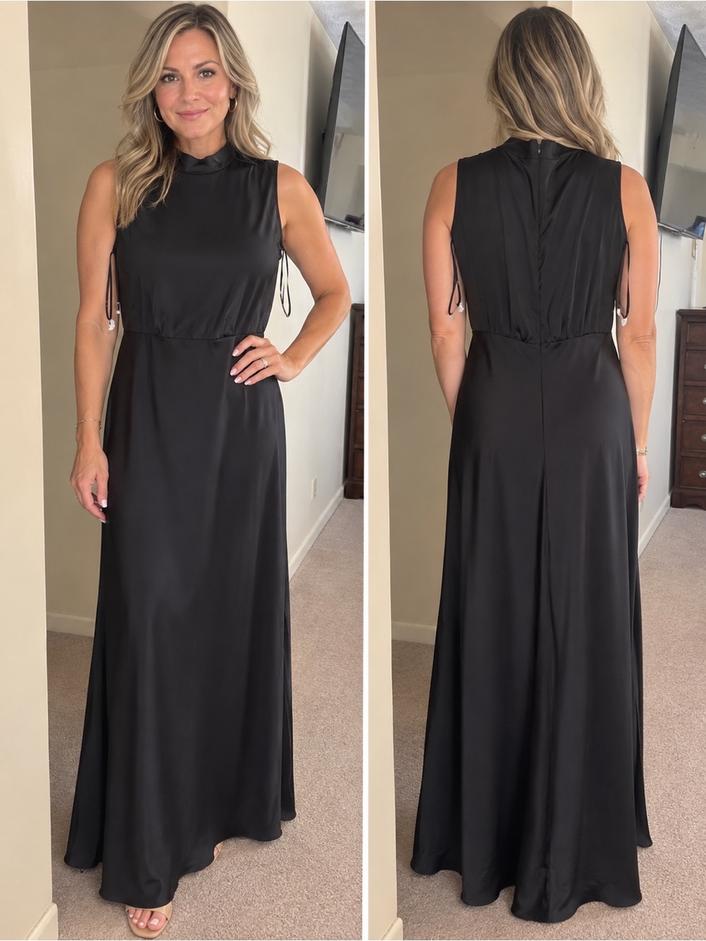 Lulu's Black Sleeveless Maxi Dress with Side Ties